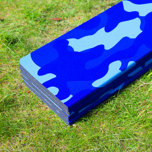 Folded Camping Mat (Blue Camo)