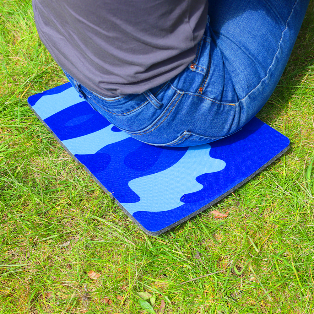 Portable Outdoor Lightweight Sit Mat (Blue Camo x2)