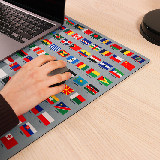 Premium Desk Mat - Flags Of The World