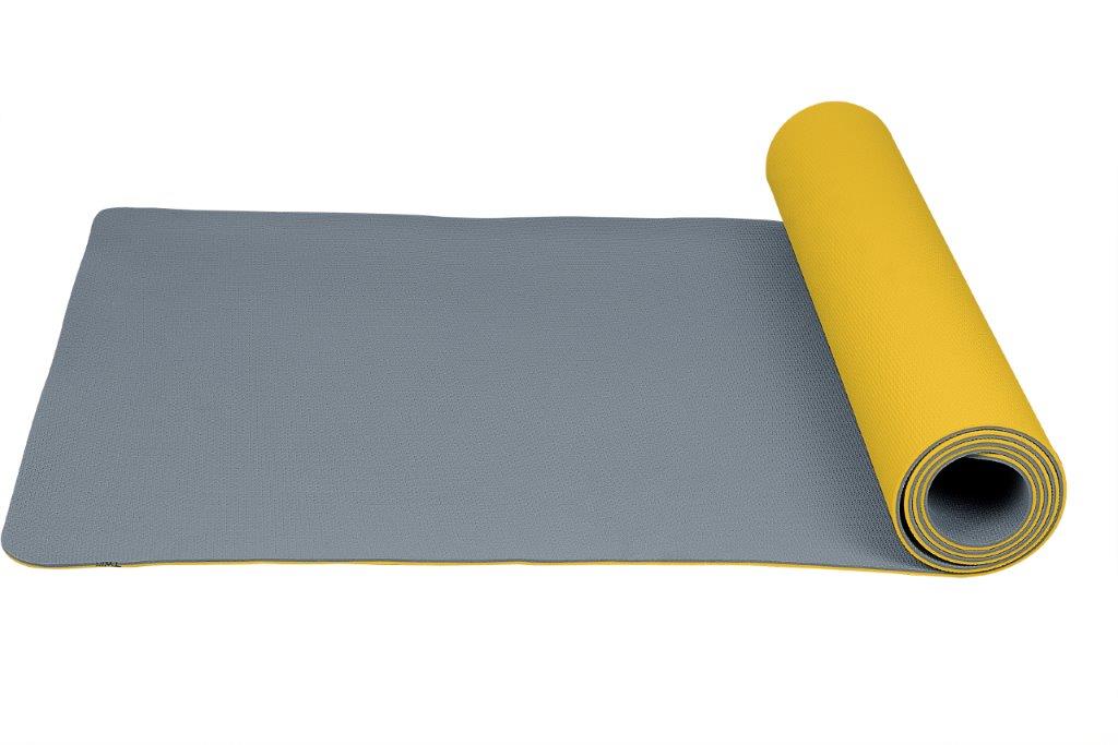 Twin Colour Yoga Mat 5mm - Yellow / Grey