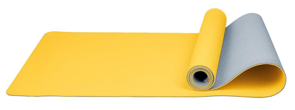 Twin Colour Yoga Mat 5mm - Yellow / Grey