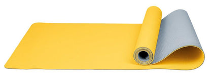 Twin Colour Yoga Mat 5mm - Yellow / Grey