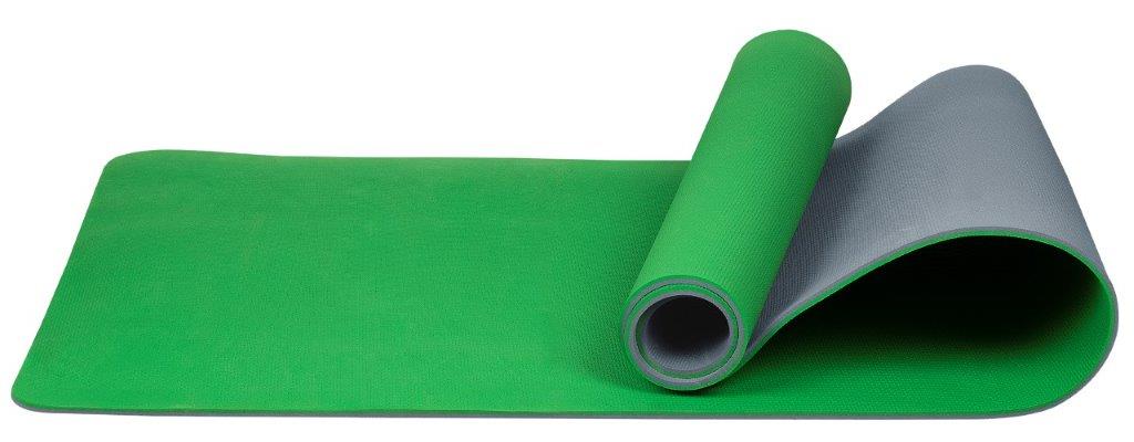 Twin Colour Yoga Mat 5mm - Green / Grey