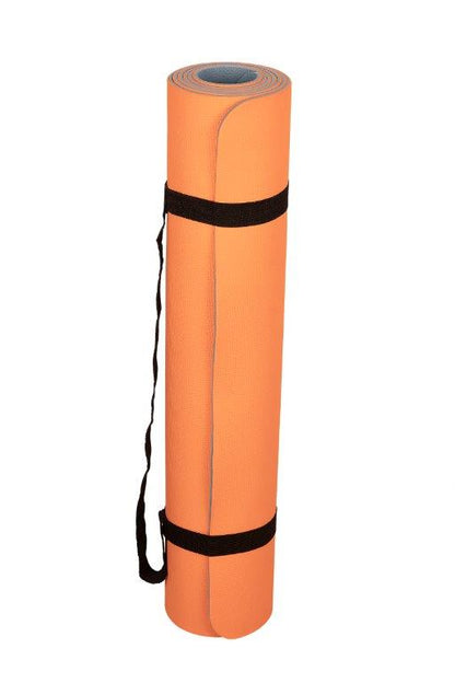 Twin Colour Yoga Mat 5mm - Orange / Grey