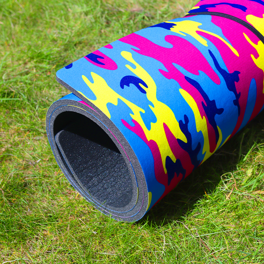 Rolled Camping Mat (Neon Camo)