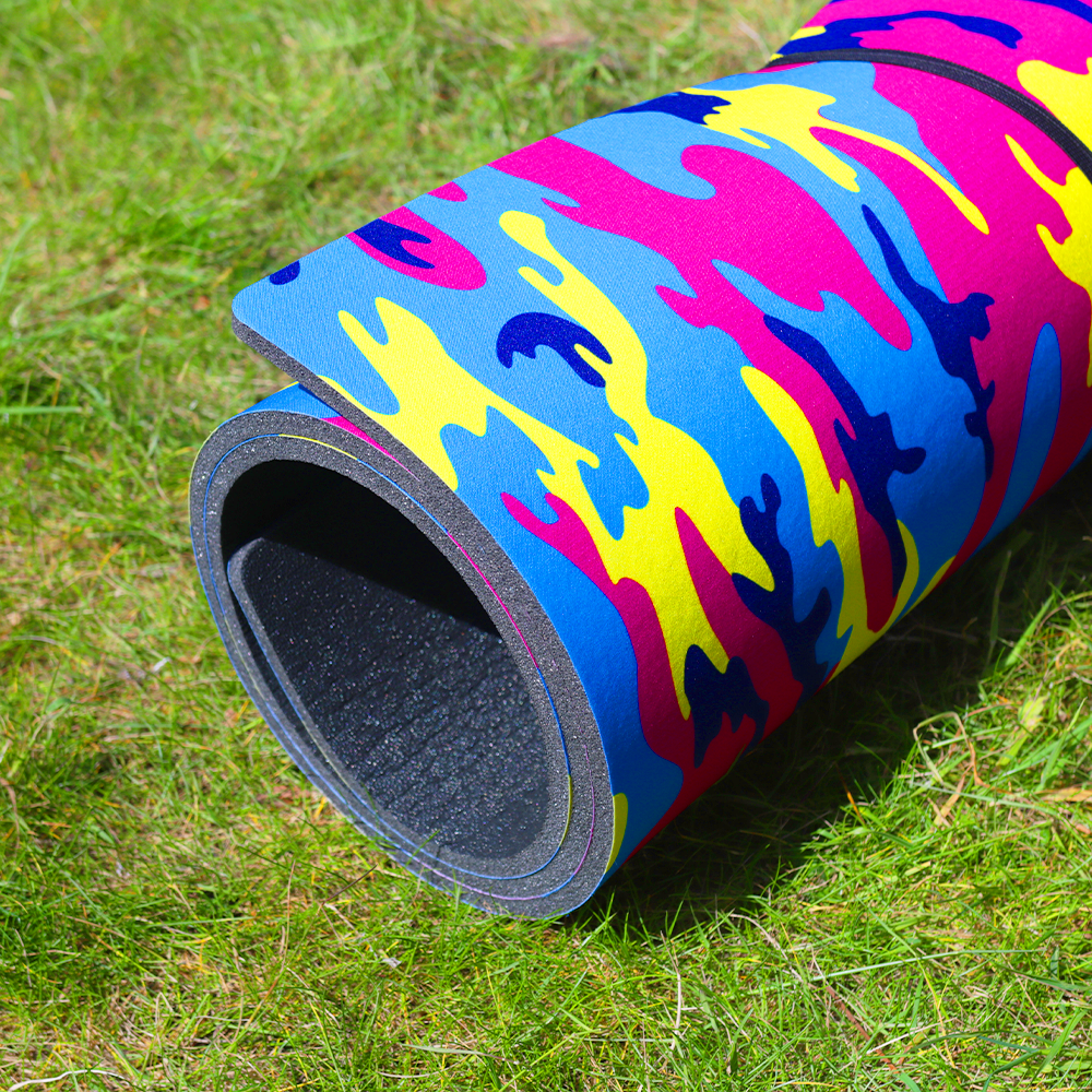 Rolled Camping Mat (Neon Camo)