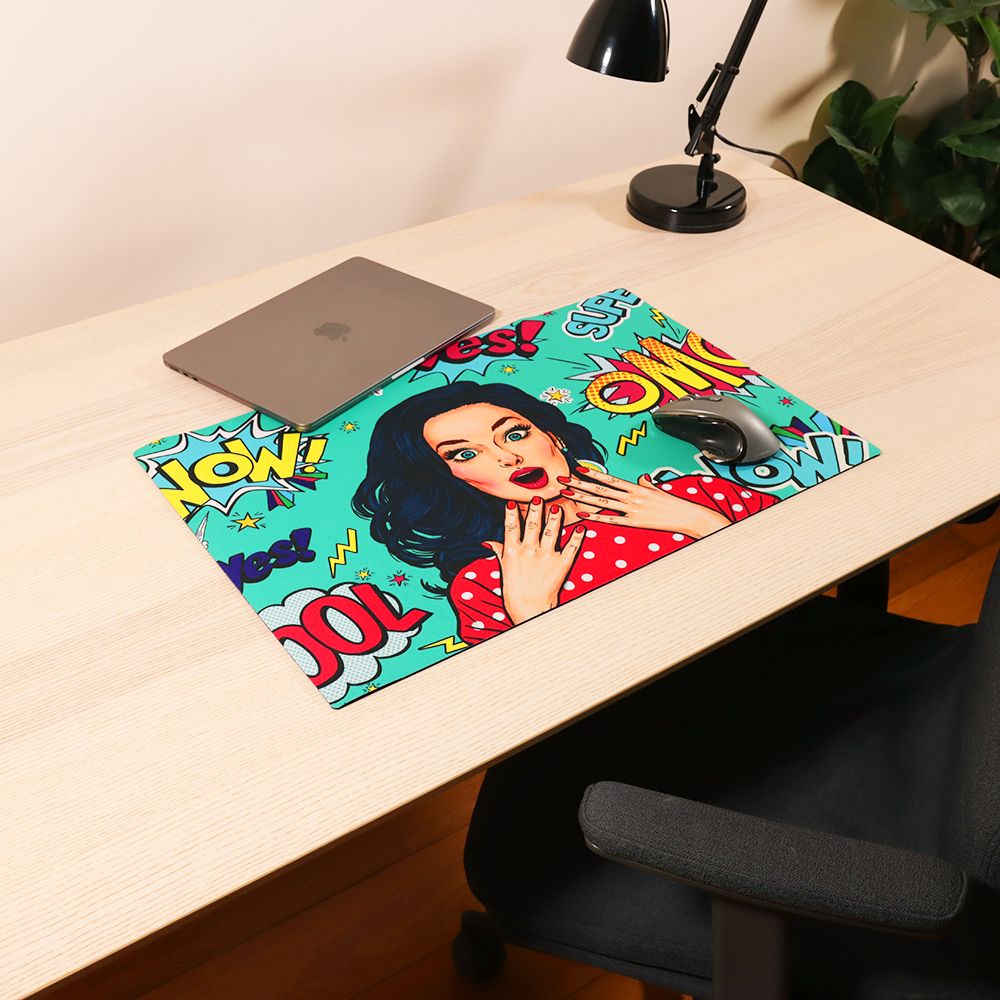 Premium Desk Mat - POP ART - Surprise